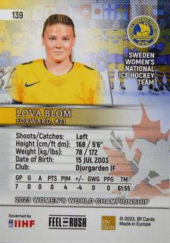 2023 BY Cards IIHF Women's World Championship #139 Lova Blom Back