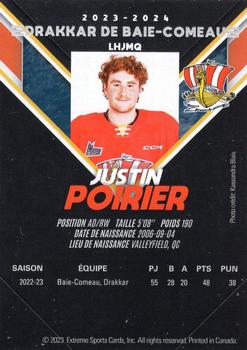 2023-24 Extreme Baie-Comeau Drakkar (QMJHL) #NNO Justin Poirier Back