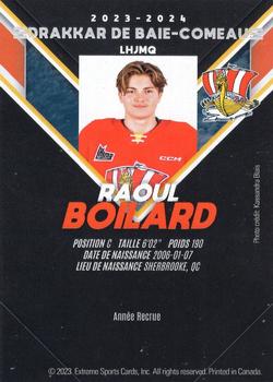 2023-24 Extreme Baie-Comeau Drakkar (QMJHL) #NNO Raoul Boilard Back