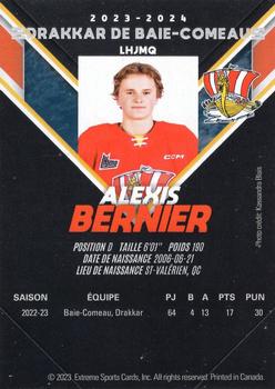2023-24 Extreme Baie-Comeau Drakkar (QMJHL) #NNO Alexis Bernier Back
