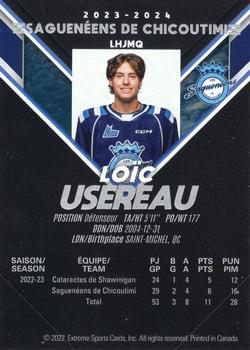 2023-24 Extreme Chicoutimi Sagueneens (QMJHL) #NNO Loic Usereau Back