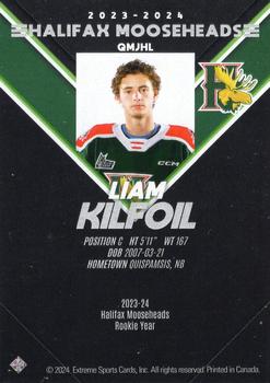 2023-24 Extreme Halifax Mooseheads (QMJHL) #NNO Liam Kilfoil Back