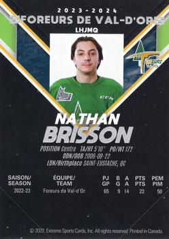 2023-24 Extreme Val-d'Or Foreurs (QJMHL) #NNO Nathan Brisson Back