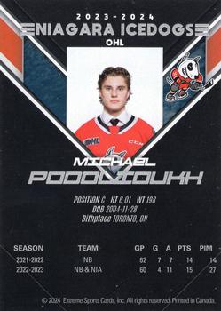 2023-24 Extreme Niagara IceDogs (OHL) #NNO Michael Podolioukh Back