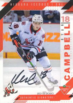 2019-20 Extreme Niagara IceDogs (OHL) Autographs #17 Ryan Campbell Front