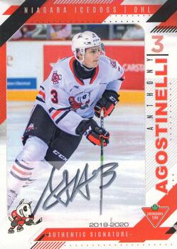 2019-20 Extreme Niagara IceDogs (OHL) Autographs #25 Anthony Agostinelli Front