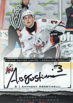 2021-22 Extreme Niagara IceDogs (OHL) Autographs #NNO Anthony Agostinelli Front