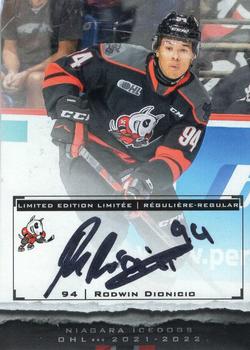 2021-22 Extreme Niagara IceDogs (OHL) Autographs #NNO Rodwin Dionicio Front
