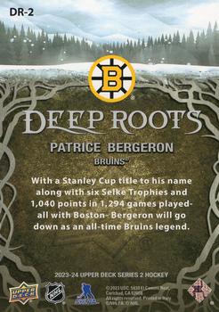2023-24 Upper Deck - Deep Roots #DR-2 Patrice Bergeron Back