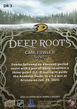 2023-24 Upper Deck - Deep Roots #DR-3 Cam Fowler Back