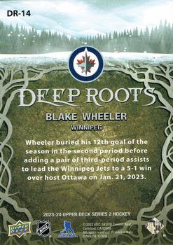 2023-24 Upper Deck - Deep Roots #DR-14 Blake Wheeler Back
