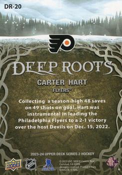 2023-24 Upper Deck - Deep Roots #DR-20 Carter Hart Back