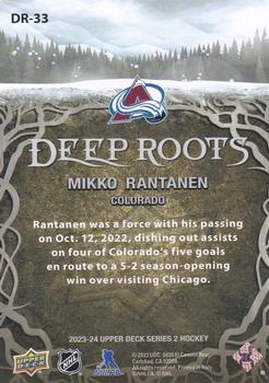 2023-24 Upper Deck - Deep Roots #DR-33 Mikko Rantanen Back