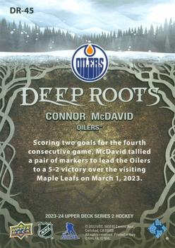 2023-24 Upper Deck - Deep Roots #DR-45 Connor McDavid Back