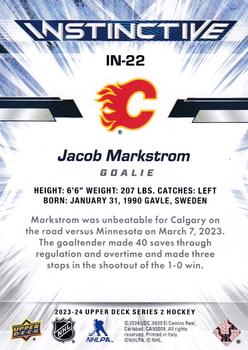 2023-24 Upper Deck - Instinctive #IN-22 Jacob Markstrom Back