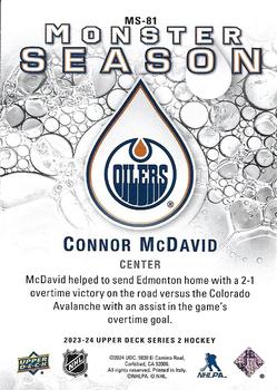 2023-24 Upper Deck - Monster Season #MS-81 Connor McDavid Back