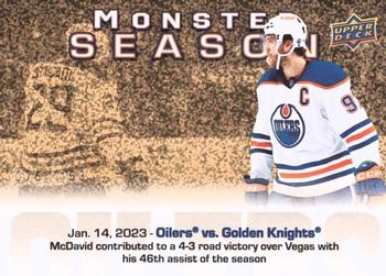 2023-24 Upper Deck - Monster Season Gold #MS-45 Connor McDavid Front