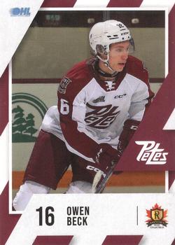 2023-24 Peterborough Petes (OHL) #NNO Owen Beck Front