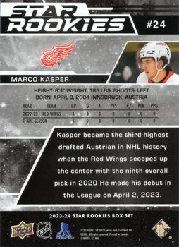 2023-24 Upper Deck NHL Star Rookies Box Set #24 Marco Kasper Back