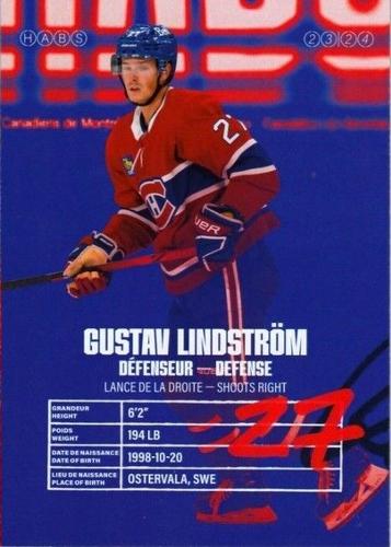 2023-24 Montreal Canadiens #NNO Gustav Lindstrom Back