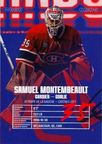 2023-24 Montreal Canadiens #NNO Samuel Montembeault Back