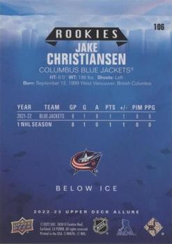 2022-23 Upper Deck Allure - Below Ice #106 Jake Christiansen Back