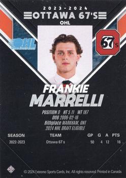 2023-24 Extreme Ottawa 67's (OHL) #NNO Frankie Marrelli Back
