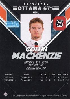 2023-24 Extreme Ottawa 67's (OHL) #NNO Collin MacKenzie Back
