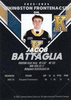 2023-24 Extreme Kingston Frontenacs (OHL) #NNO Jacob Battaglia Back