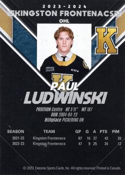 2023-24 Extreme Kingston Frontenacs (OHL) #NNO Paul Ludwinski Back