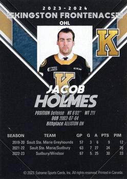 2023-24 Extreme Kingston Frontenacs (OHL) #NNO Jacob Holmes Back