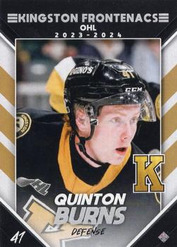 2023-24 Extreme Kingston Frontenacs (OHL) #NNO Quinton Burns Front