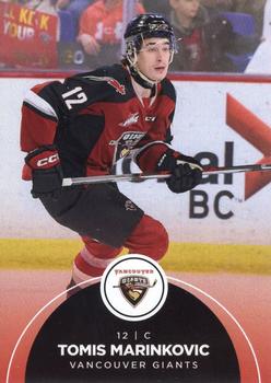 2023-24 Vancouver Giants (WHL) #4 Tomis Marinkovic Front