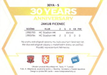 2023-24 Stadion Znovu v Akci - Red #30YA-5 Jakub Ficenec Back