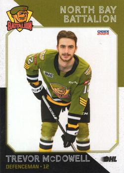 2023-24 Choice North Bay Battalion (OHL) #NNO Trevor McDowell Front