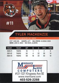 2023-24 Medicine Hat Tigers (WHL) #NNO Tyler MacKenzie Back