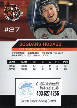 2023-24 Medicine Hat Tigers (WHL) #NNO Bogdans Hodass Back