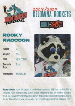 2023-24 Kelowna Rockets (WHL) #NNO Rocky Raccoon Back