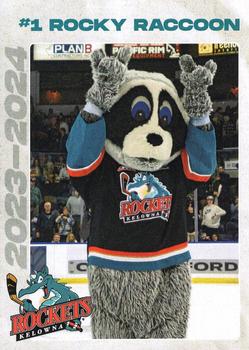 2023-24 Kelowna Rockets (WHL) #NNO Rocky Raccoon Front