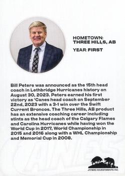 2023-24 Lethbridge Hurricanes (WHL) #NNO Bill Peters Back