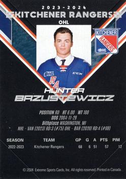 2023-24 Extreme Kitchener Rangers (OHL) #NNO Hunter Brzustewicz Back