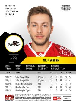 2023-24 Playercards Update (DEL) #351 Nick Welsh Back