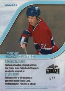 2024 Leaf Metal Hockey Legends - ICEolated Autographs Diagonal Shimmer Red #ICE-SS1 Steve Shutt Back