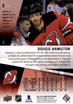 2023-24 SP Game Used - Red #8 Dougie Hamilton Back