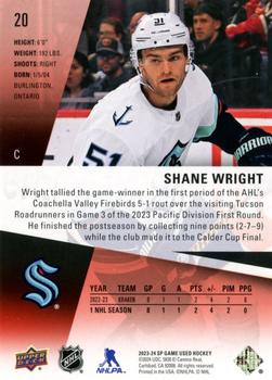 2023-24 SP Game Used - Red #20 Shane Wright Back