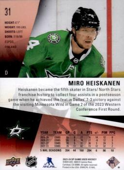 2023-24 SP Game Used - Red #31 Miro Heiskanen Back