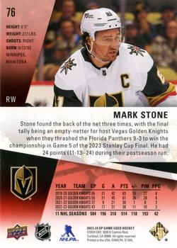 2023-24 SP Game Used - Red #76 Mark Stone Back
