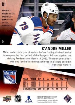 2023-24 SP Game Used - Red #81 K'Andre Miller Back
