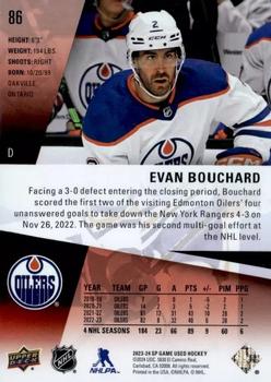 2023-24 SP Game Used - Red #86 Evan Bouchard Back