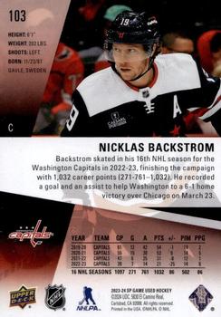 2023-24 SP Game Used - Red #103 Nicklas Backstrom Back
